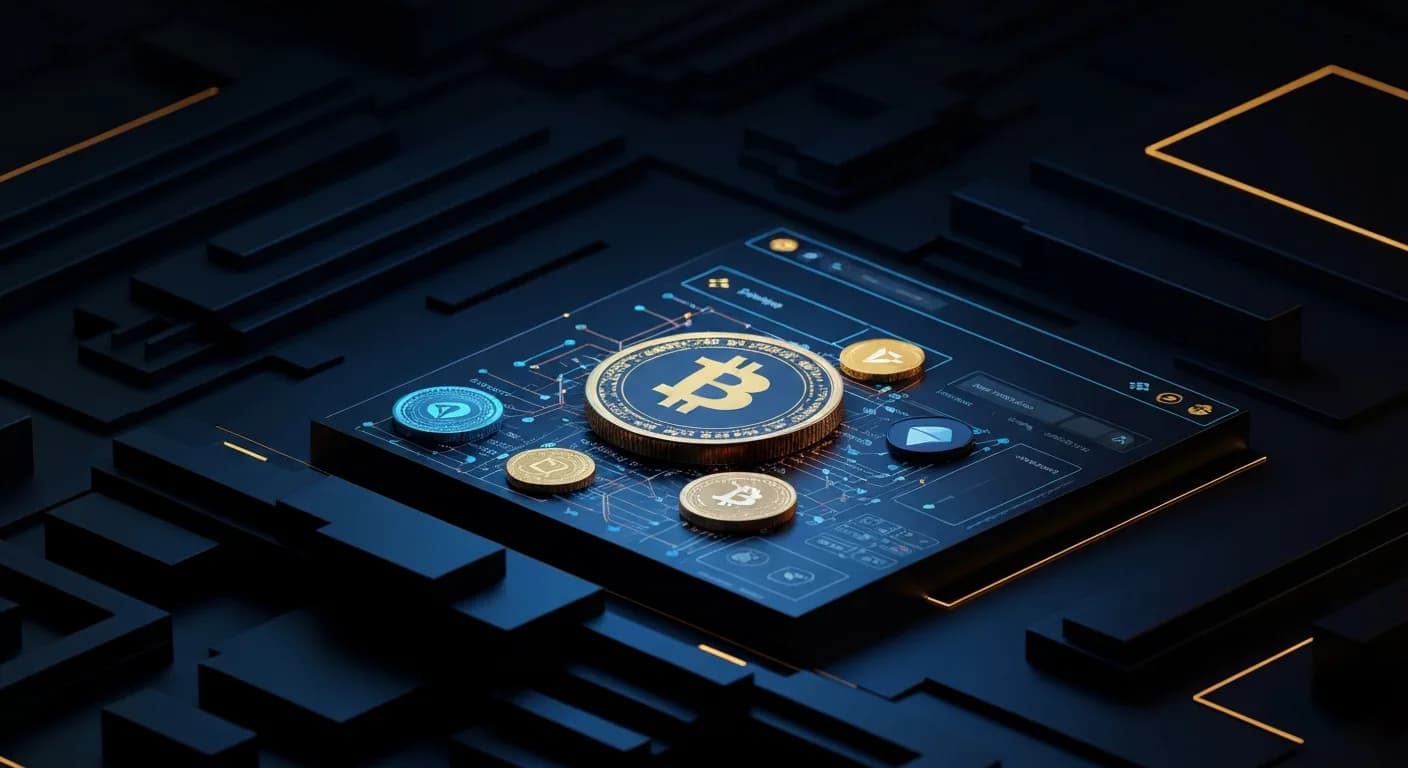 AI-generated editorial illustration for Binance disappears from Google Play in certain EU countries