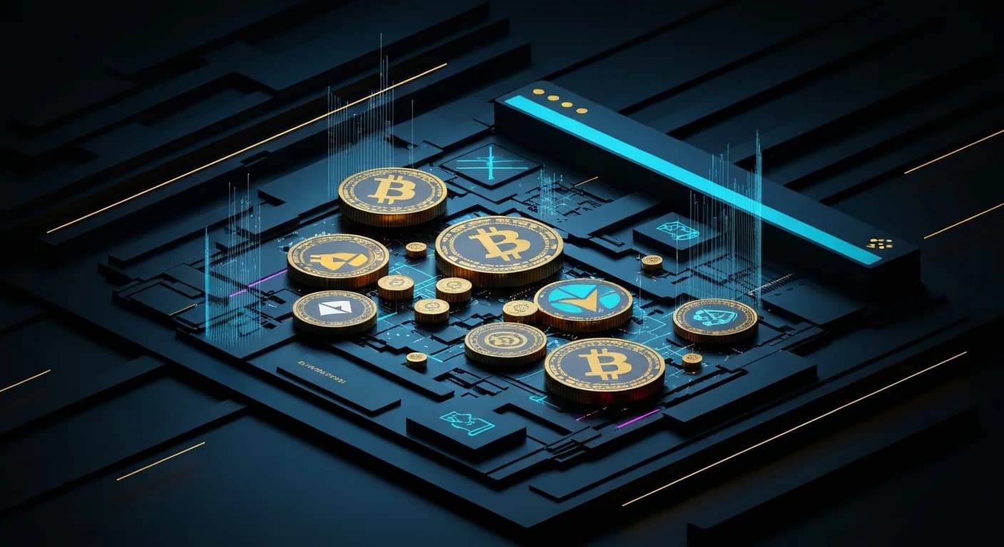 AI-generated editorial illustration for Binance launches regulated gold, silver options through ADGM exchange