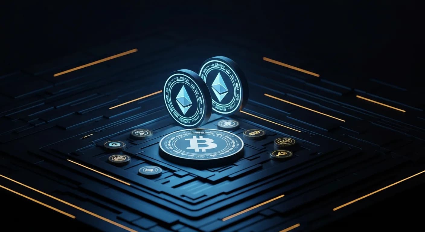 AI-generated editorial illustration for Bitcoin ETFs extend inflow streak to 6 days with $203M added