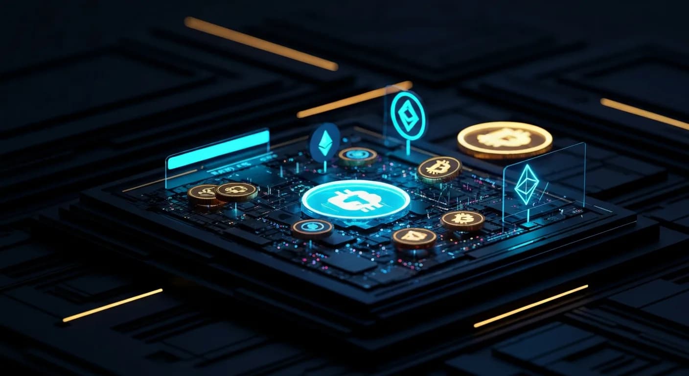 AI-generated editorial illustration for Bitcoin investors pour $853 million into spot ETFs. Black