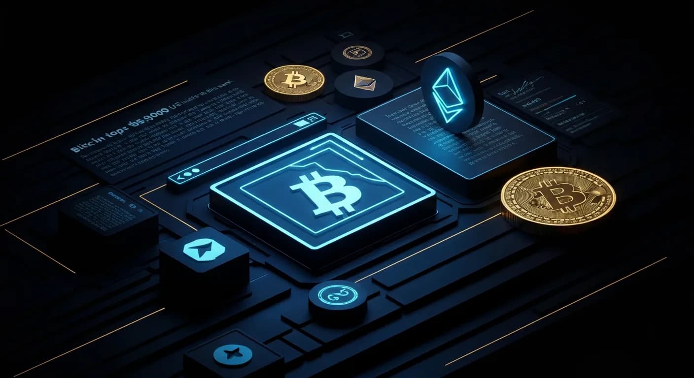 AI-generated editorial illustration for Bitcoin tops $65,000 with U.S. inflation data due this week