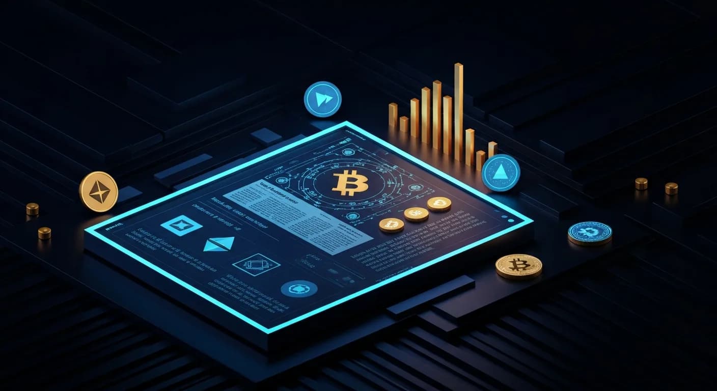 AI-generated editorial illustration for BNY targets $8.6 trillion transfer agency market on blockchain rails