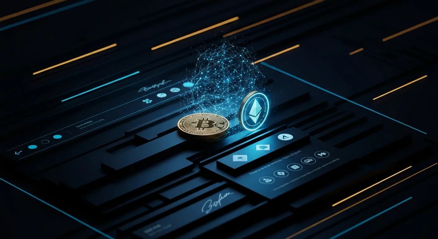 AI-generated editorial illustration for Deutsche Bank close to debuting crypto custody for institutions