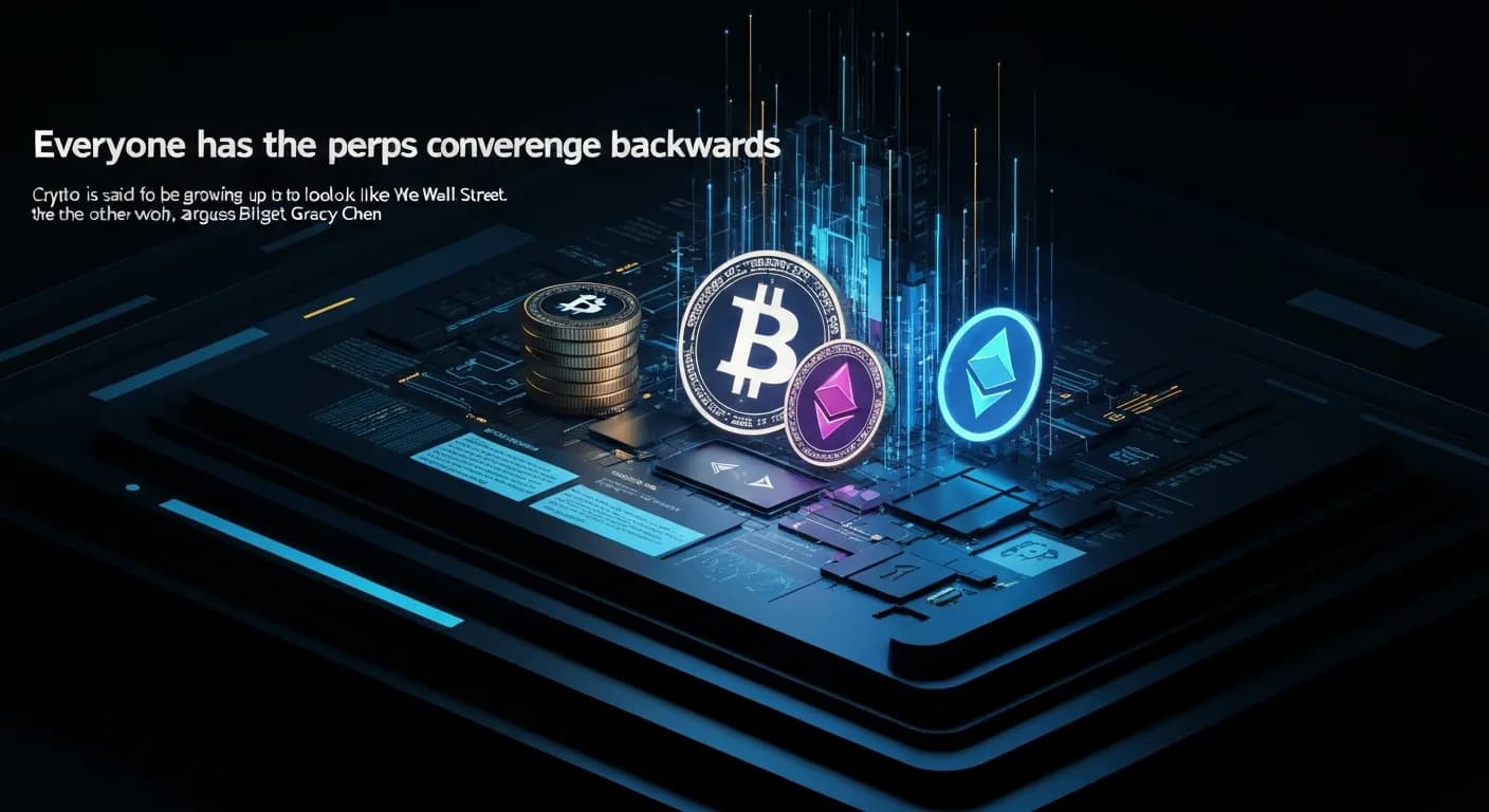 AI-generated editorial illustration for Everyone has the perps convergence backwards