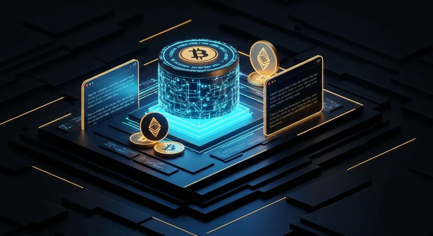 AI-generated editorial illustration for RWAs Outpace DeFi as Tokenized Assets Find New Uses: CoinShares