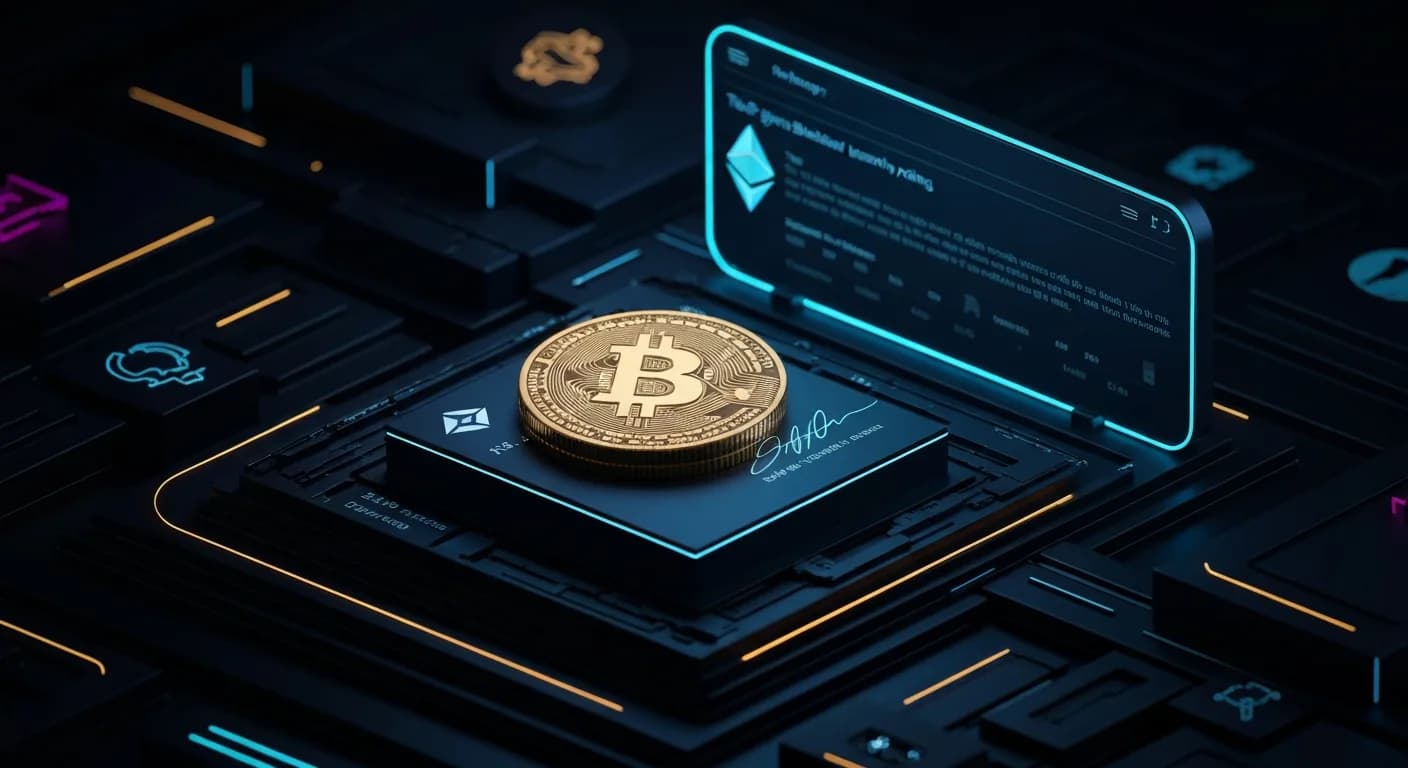 AI-generated editorial illustration for BlackRock Tokenized Stablecoin Reserve Fund Gets Top S&P Rating