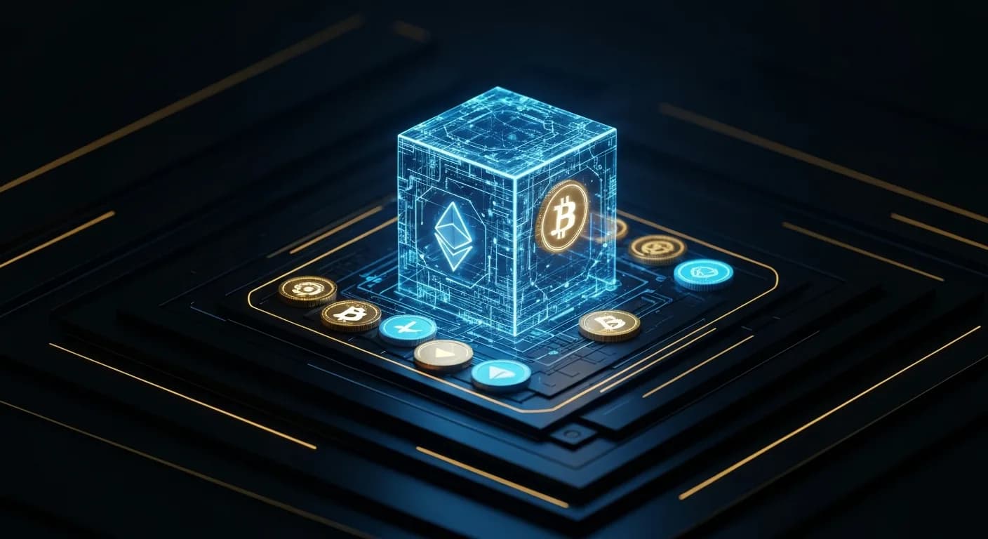 AI-generated editorial illustration for Kraken brings DeFi yield to tokenized stocks and ETFs