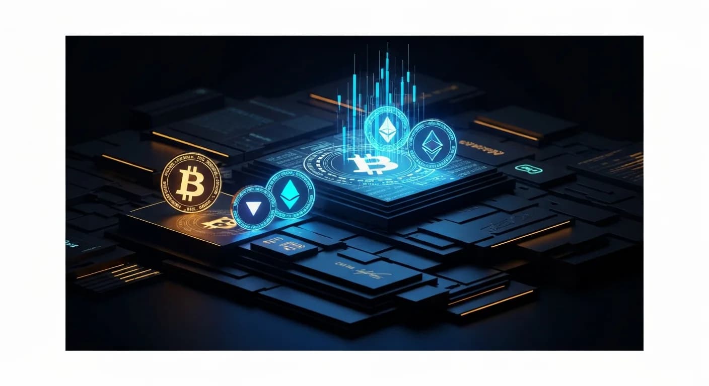 AI-generated editorial illustration for The reverse bridge: Crypto meets Wall Street using perps