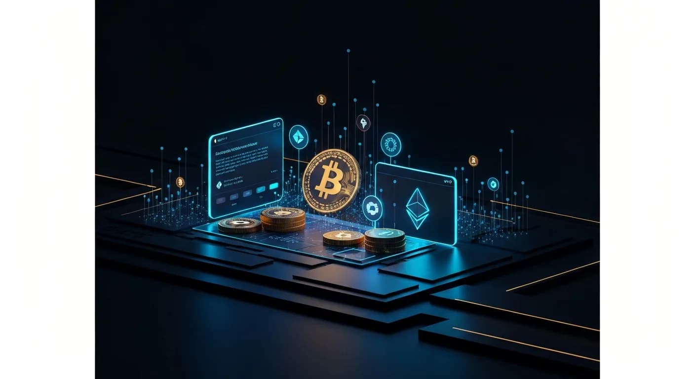 AI-generated editorial illustration for U.S. CPI inflation slows to 3.4% as expected, bitcoin holds near $64,000