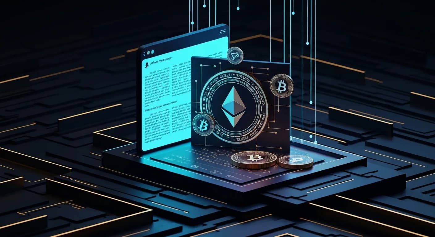 AI-generated editorial illustration for Bitcoin, ether decline as Coldcard exploit enters a fifth day