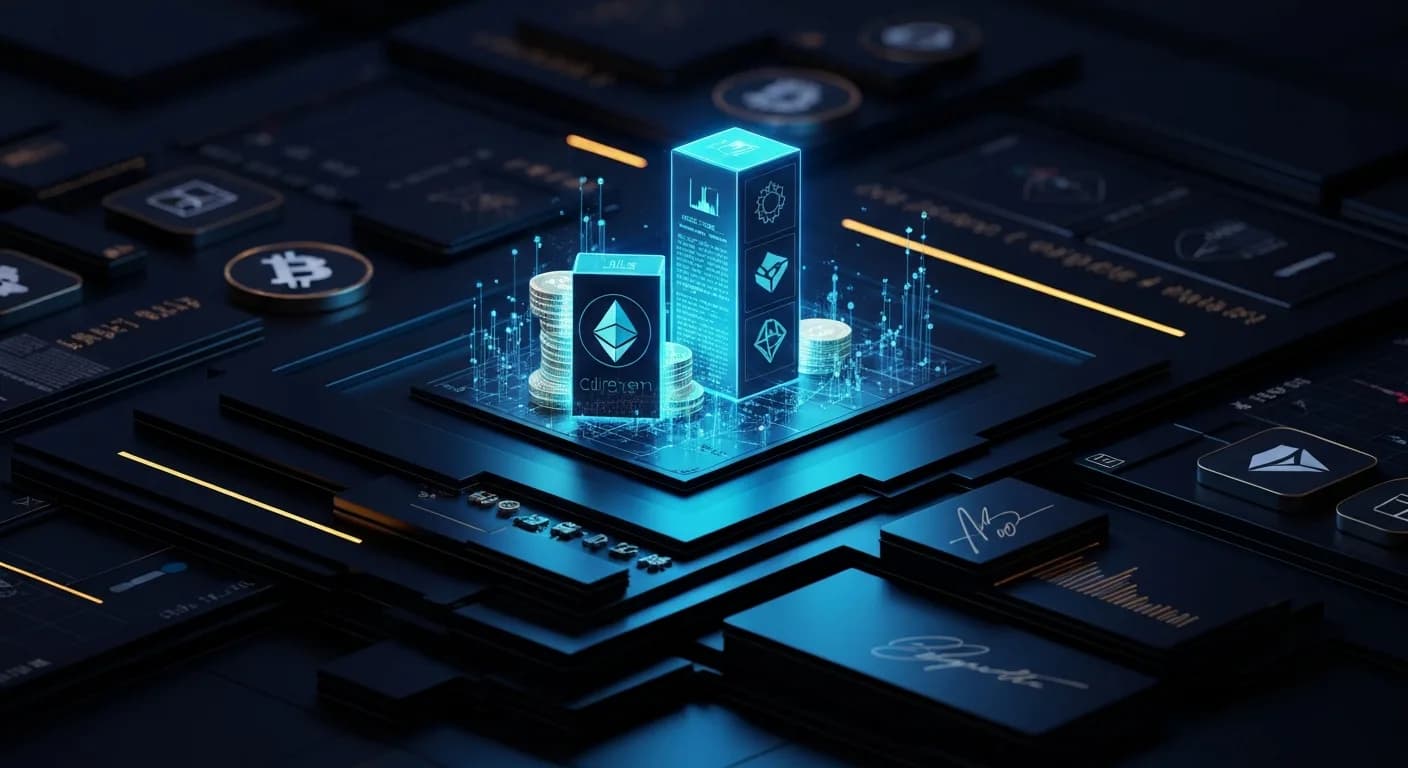 AI-generated editorial illustration for Bitcoin holds near $65,000 as $800 billion AI selloff leaves crypto largely untouched
