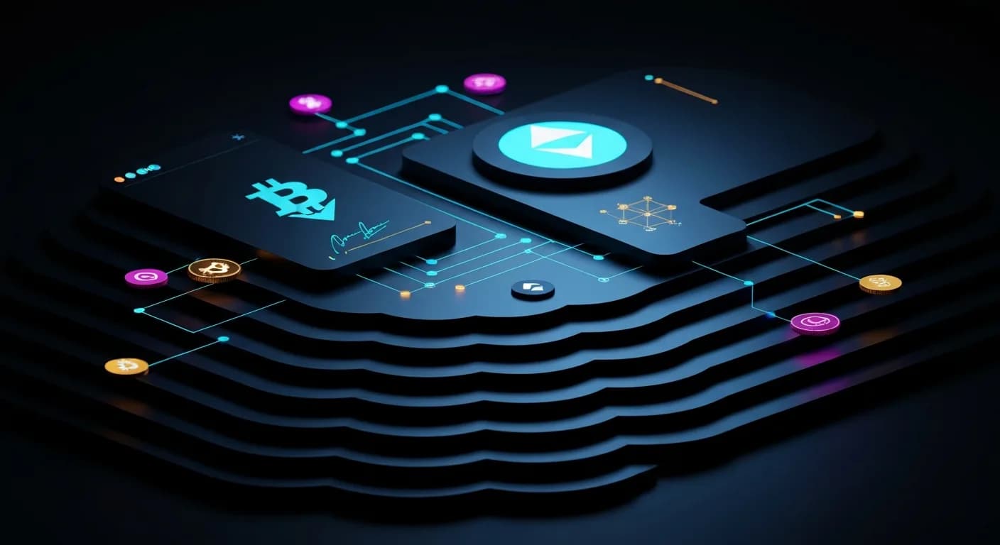 AI-generated editorial illustration for Bitcoin rises toward $64,000 as Korea's record chip crash leaves crypto untouched