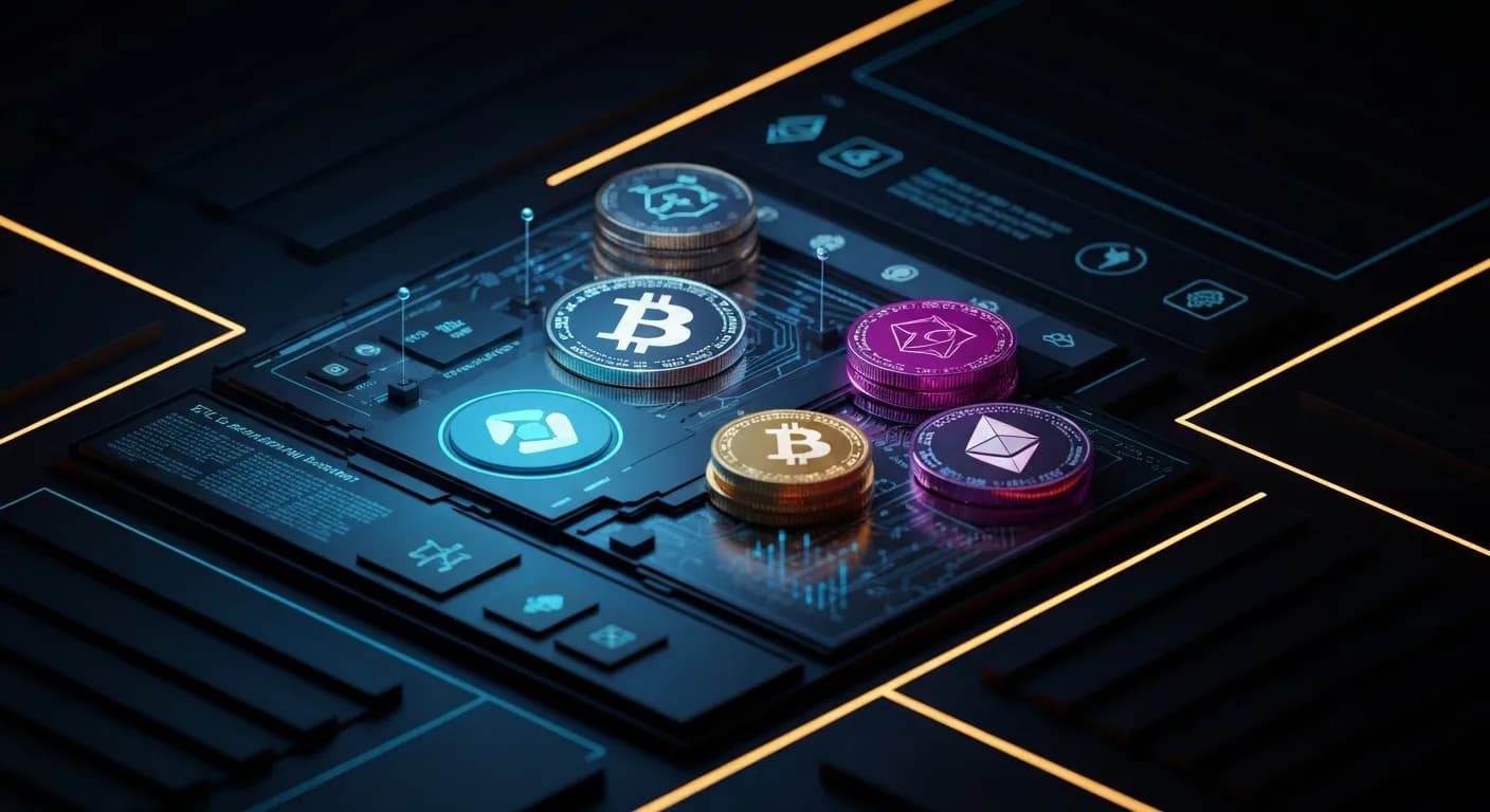 AI-generated editorial illustration for Bitcoin shrugs off AI selloff but high-stakes Fed meeting could determine what's next