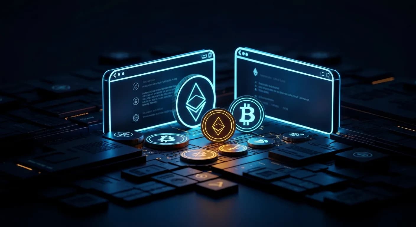 AI-generated editorial illustration for Bitcoin tops $64,000 in Asia morning hours as HYPE jumps 8% on the week