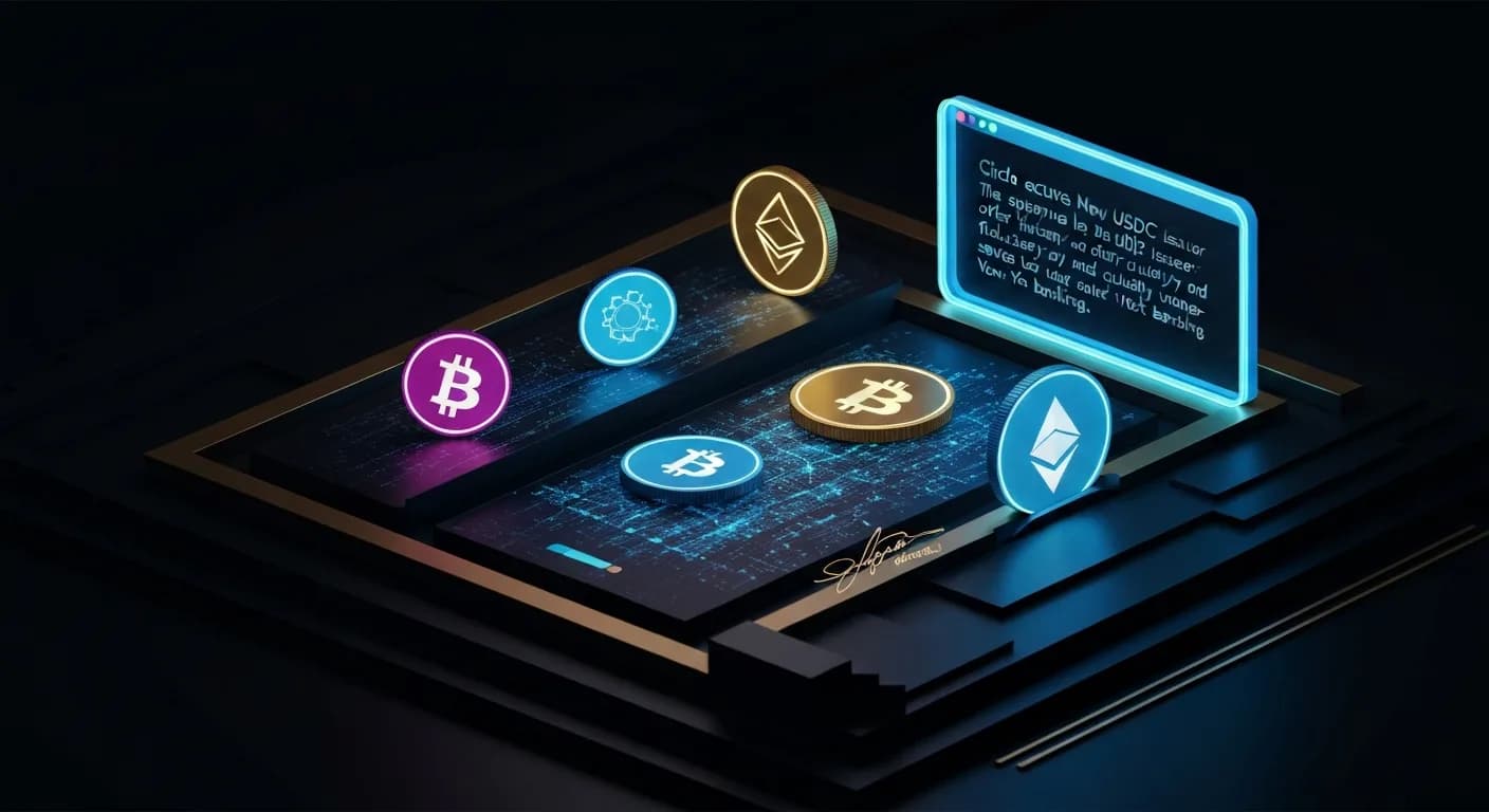 AI-generated editorial illustration for Circle secures New York trust charter as crypto regulatory push accelerates