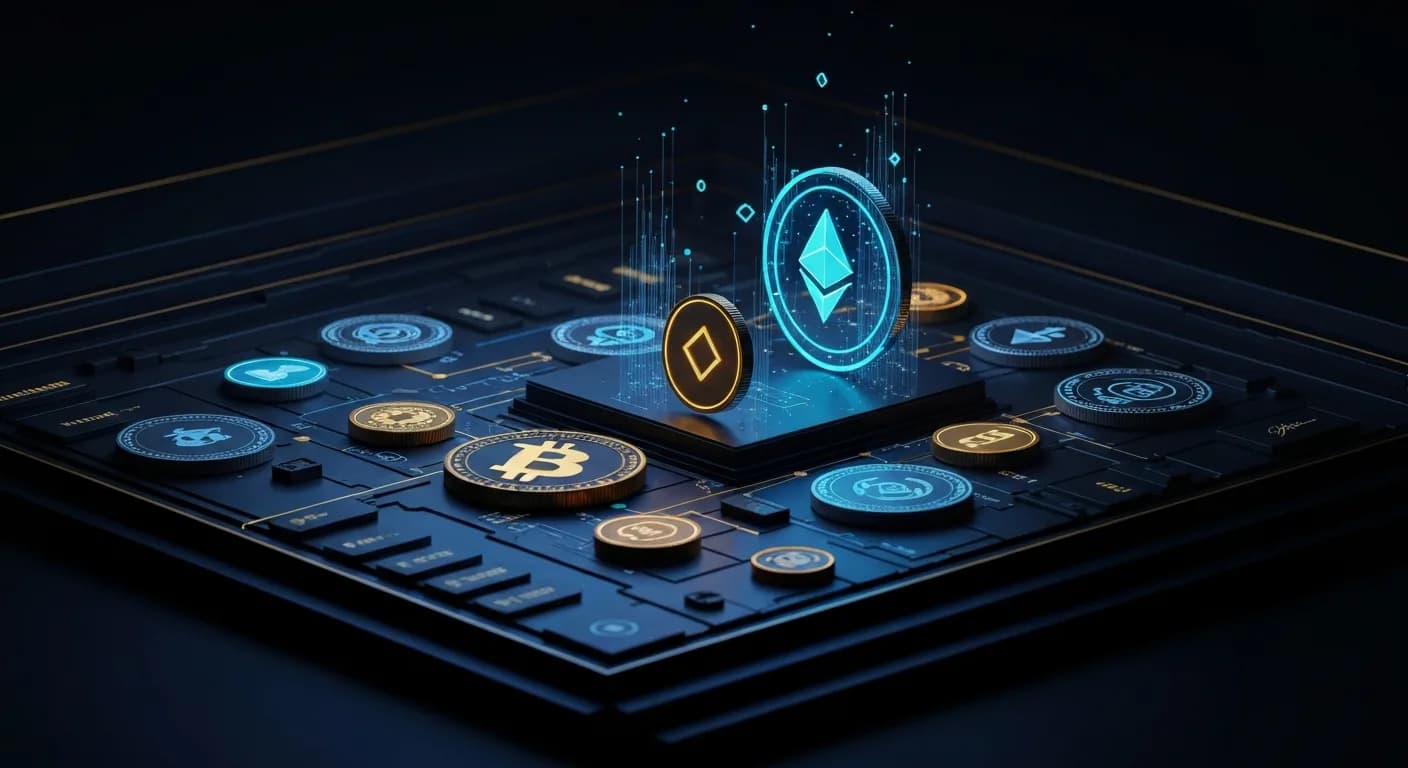 AI-generated editorial illustration for Crypto investors are looking past market-cap rankings and back to fundamentals