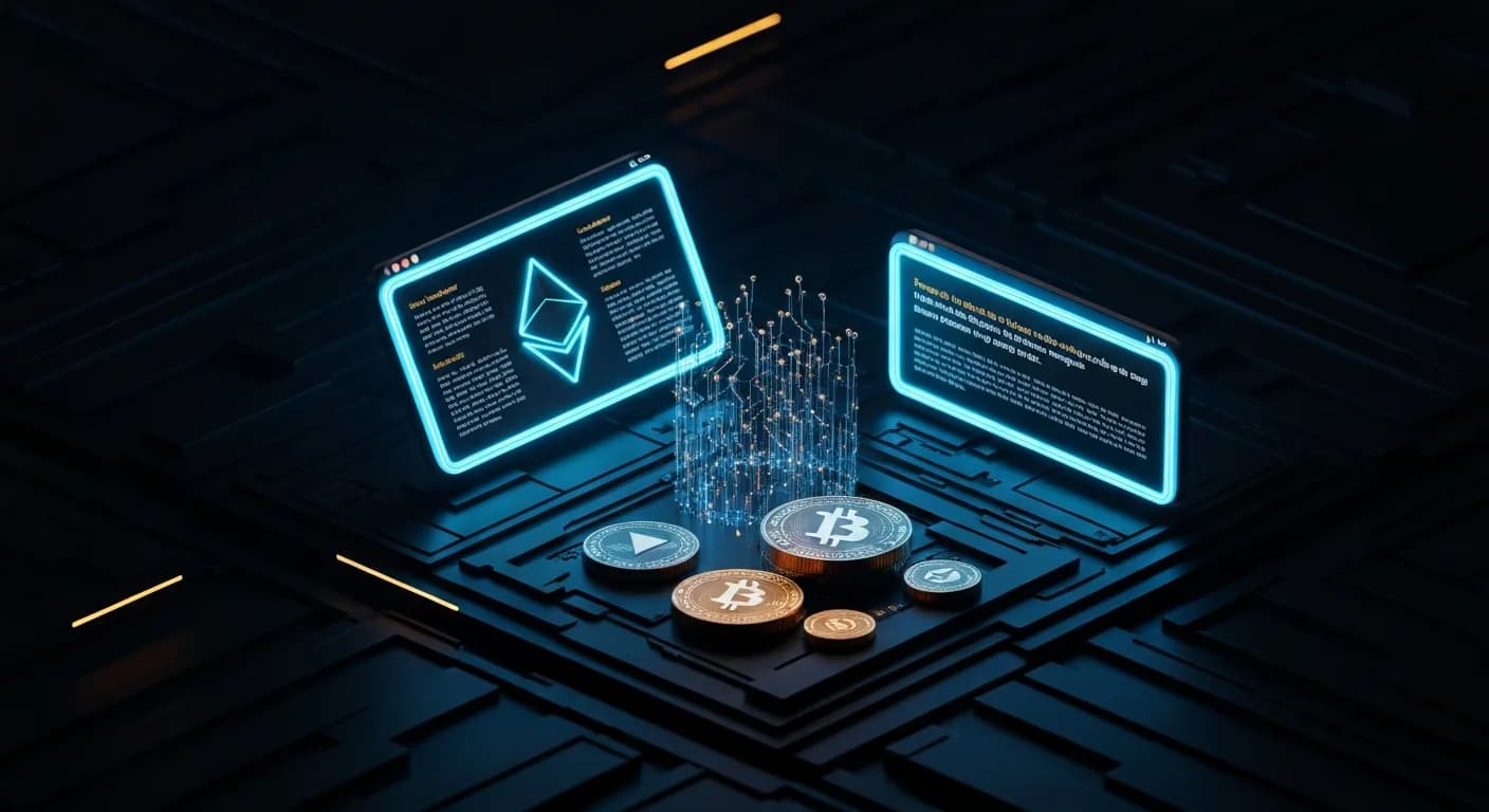 AI-generated editorial illustration for Crypto lobby group Digital Chamber sues Illinois to block digital asset tax
