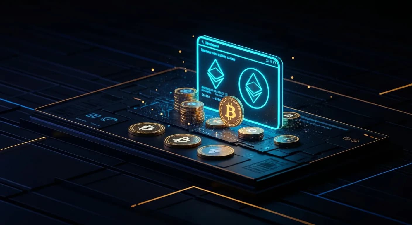 AI-generated editorial illustration for Crypto market breakout could accelerate as AI trade cools, analyst saysBitcoin topped $67,000 while crypto stocks rallied on optimism over US crypto legislation and signs investors may be rotating out of AI trades.