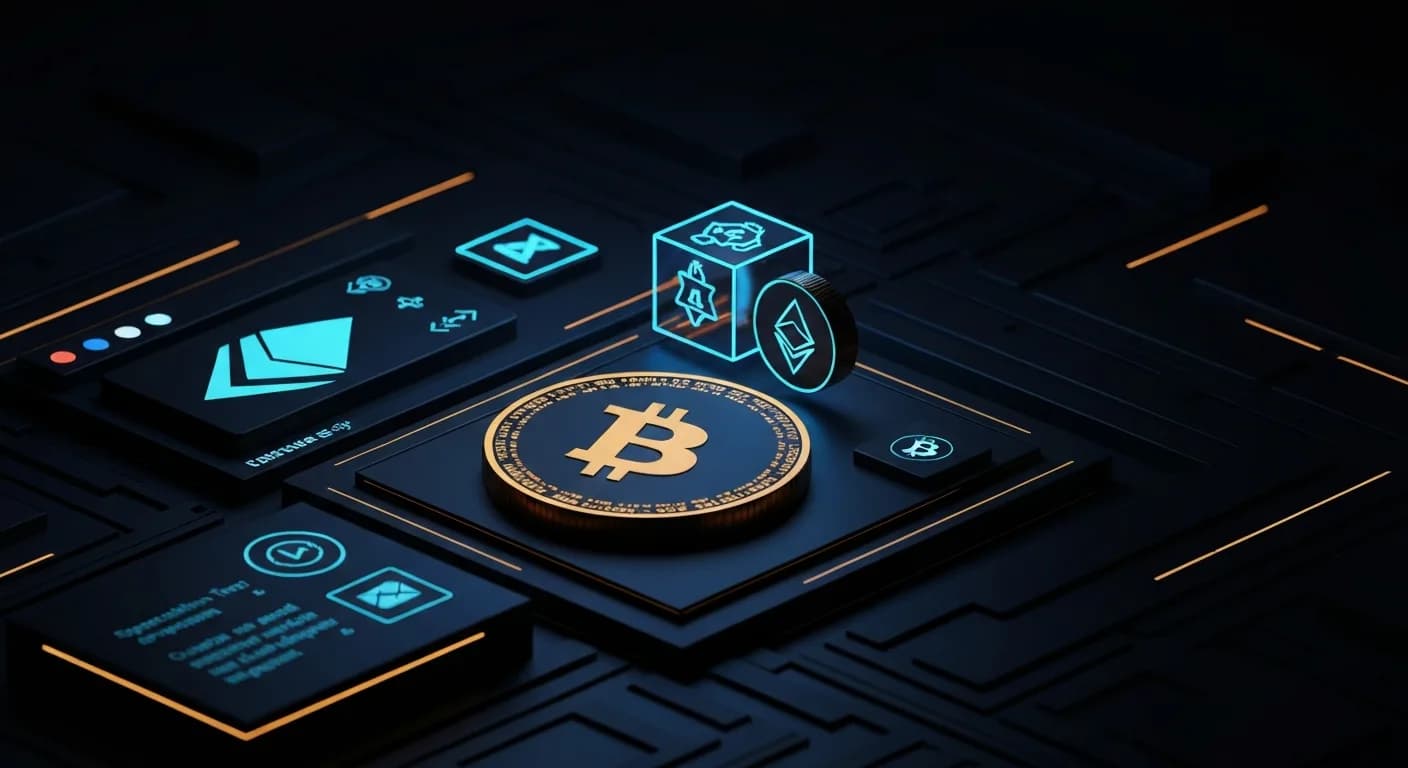 AI-generated editorial illustration for Blockchain Association sees leadership shift shortly after crypto Clarity Act fizzles