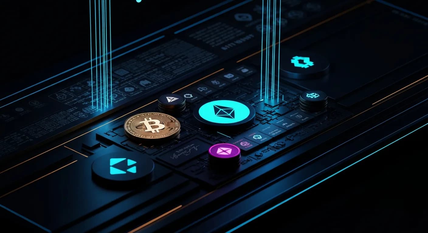 AI-generated editorial illustration for Crypto valuations could double as protocols link revenue to tokens: Bitwise CIO