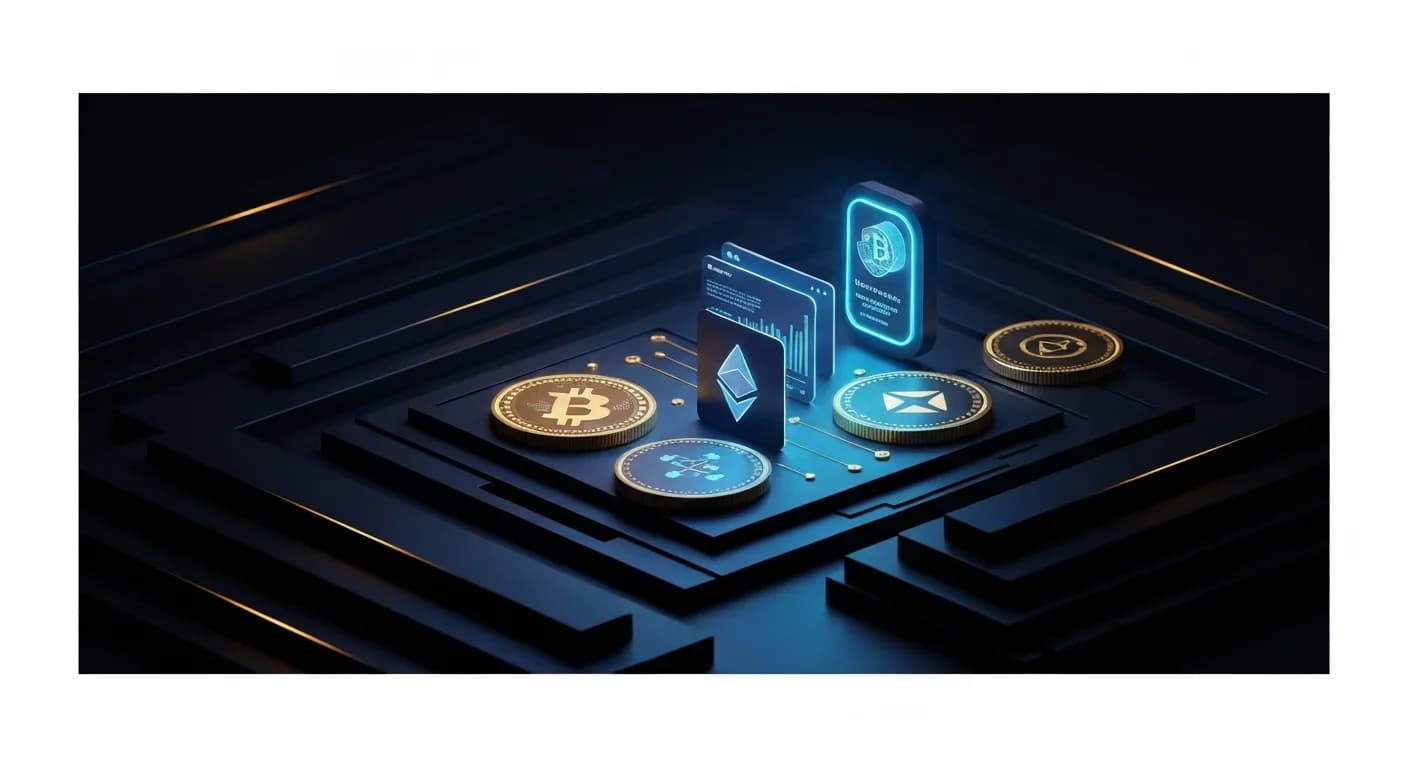 AI-generated editorial illustration for Donald Trump’s media company to terminate Crypto.com deal