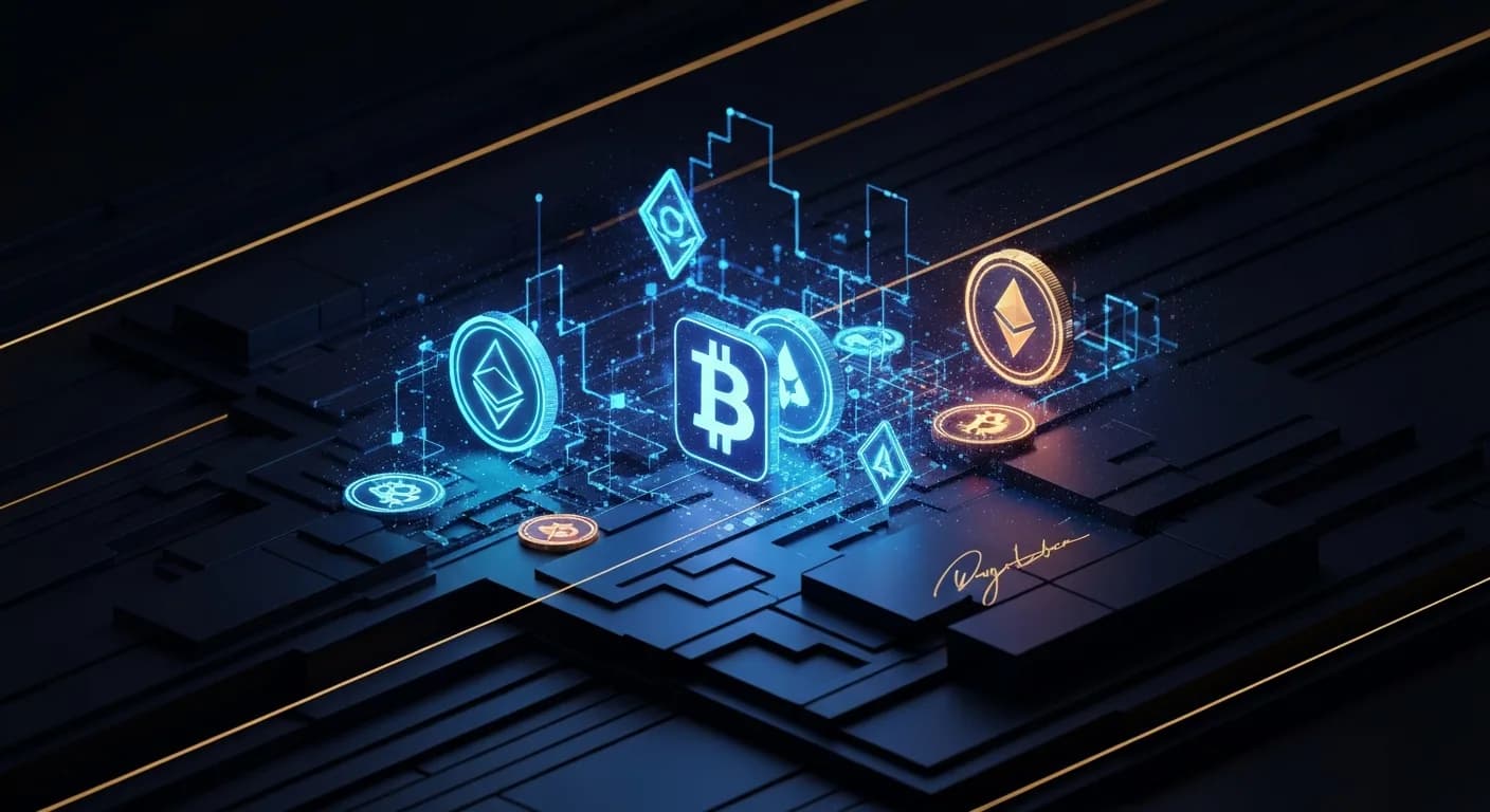 AI-generated editorial illustration for EToro reports second quarter crypto loss even as total profit beats estimates