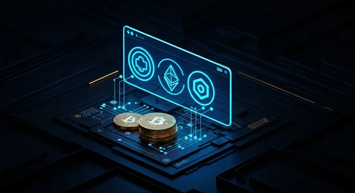 AI-generated editorial illustration for European financial institutions launch RL1 cooperative blockchain network