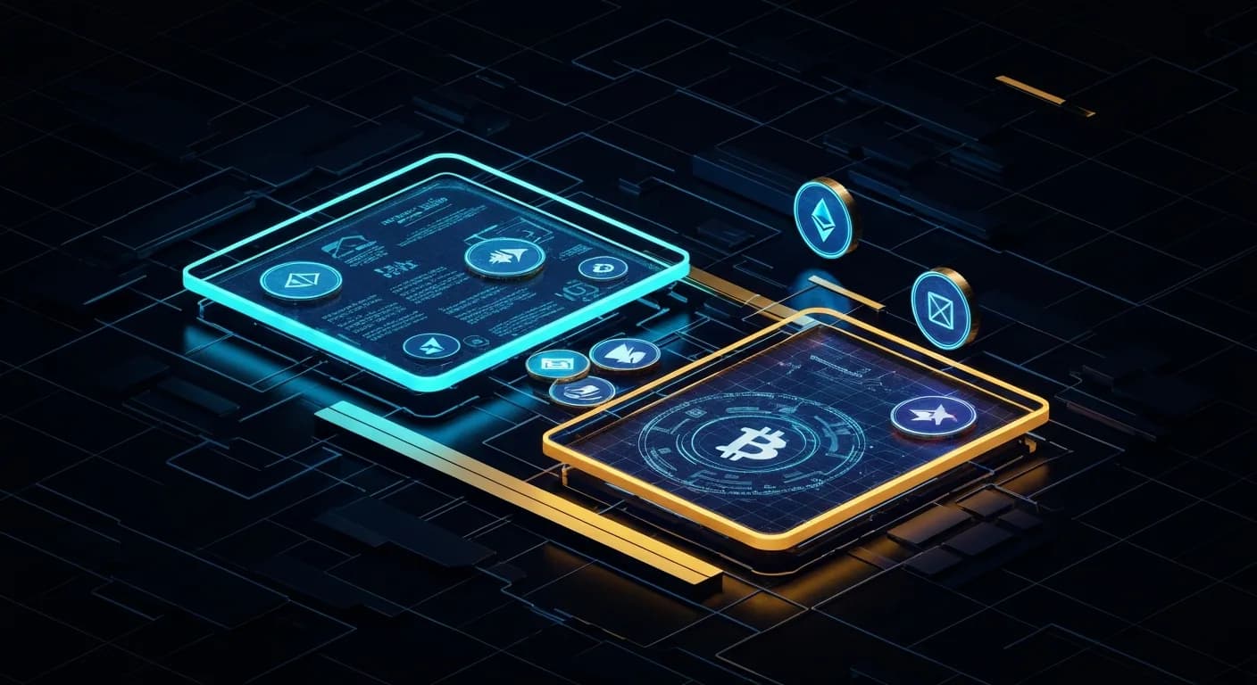 AI-generated editorial illustration for Crypto Long & Short: Inside the chain settling $150 billion of stablecoins a week
