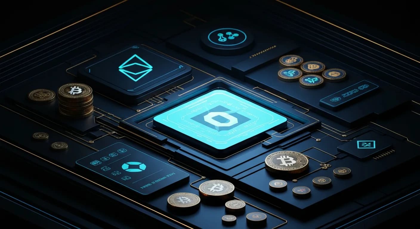 AI-generated editorial illustration for Injective Files SEC Transfer Agent Application for Onchain Securities