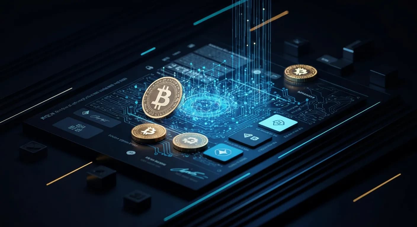 AI-generated editorial illustration for IREN jumps 16% after raising AI cloud revenue target above $4BThe Bitcoin miner raised its year-end AI cloud revenue target to more than $4 billion after signing $2.8 billion in new contracts with AI developers.