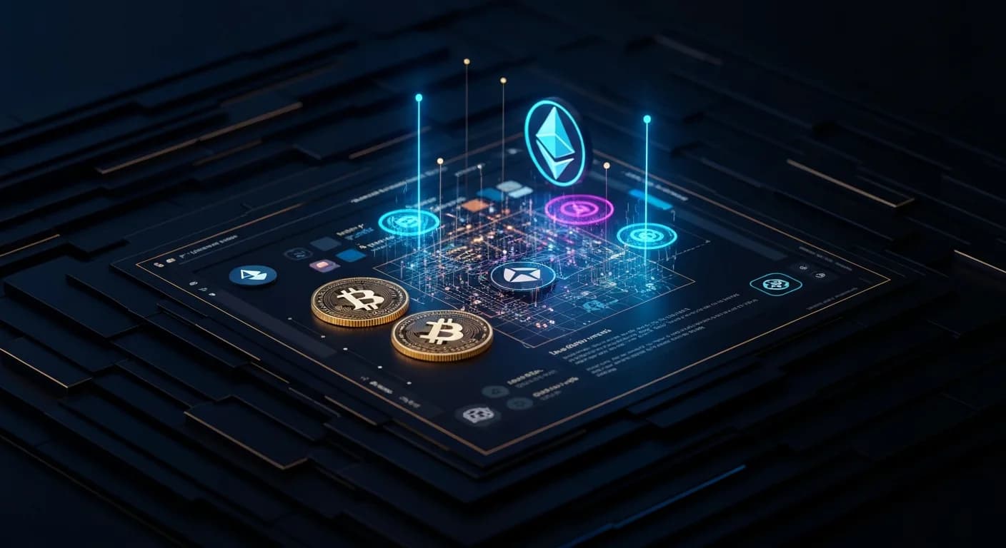 AI-generated editorial illustration for JPMorgan says fading Clarity Act odds weigh on crypto outlook