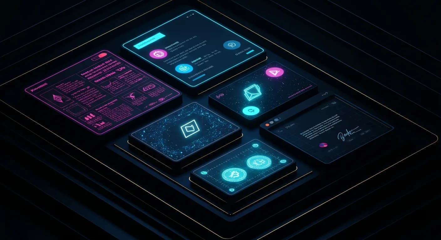 AI-generated editorial illustration for Mastercard, Borderless test shared identity checks for stablecoin transfers
