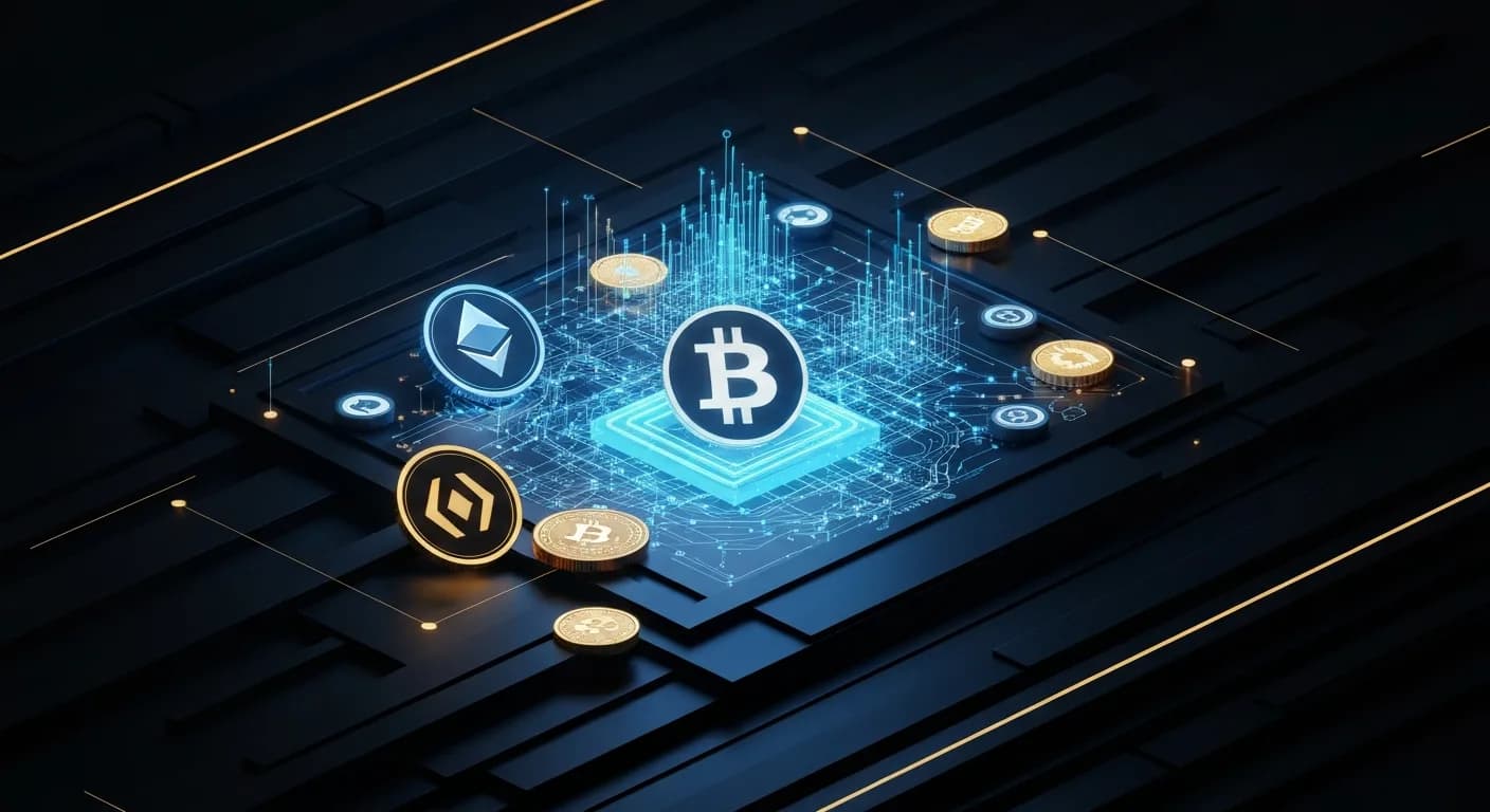 AI-generated editorial illustration for Moonshot AI IPO push follows Kimi, Alibaba AI releases that shook bitcoin
