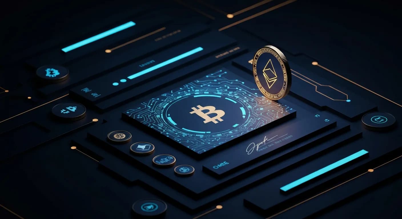 AI-generated editorial illustration for Mirae Asset lays out crypto, stablecoin, tokenization plans for Digital X