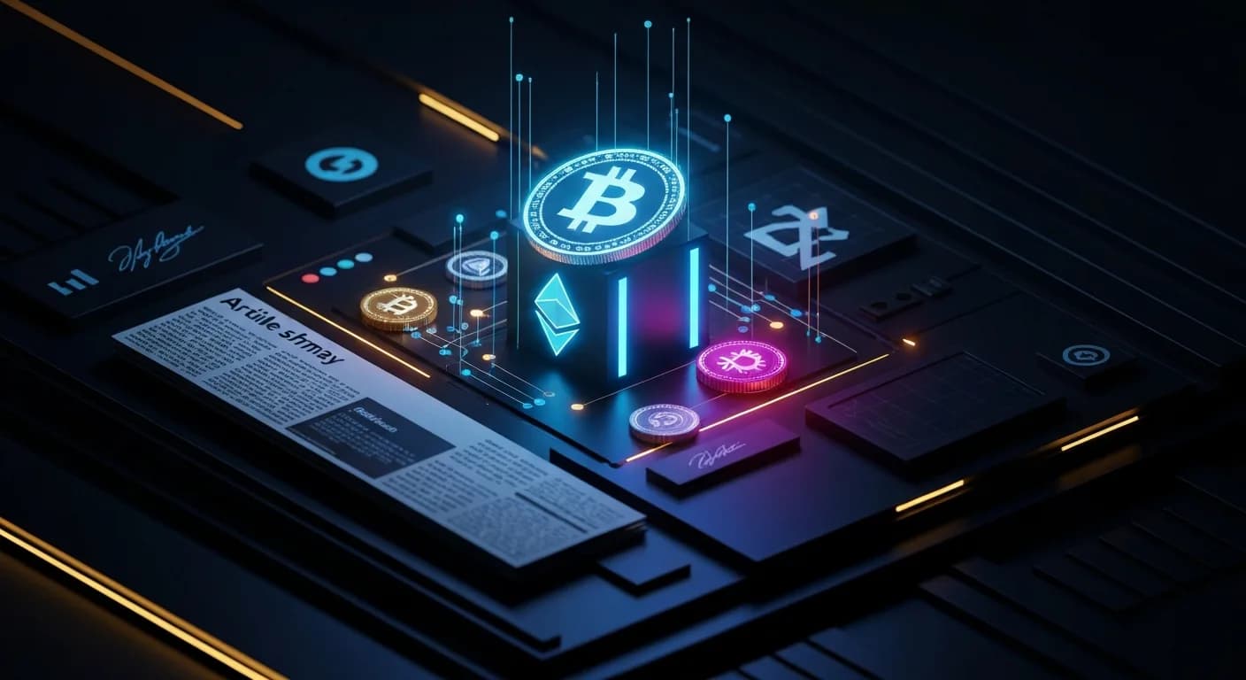 AI-generated editorial illustration for Paradigm shifts vs bubbles: AI chips and bitcoin show powerful trends can still produce severe corrections