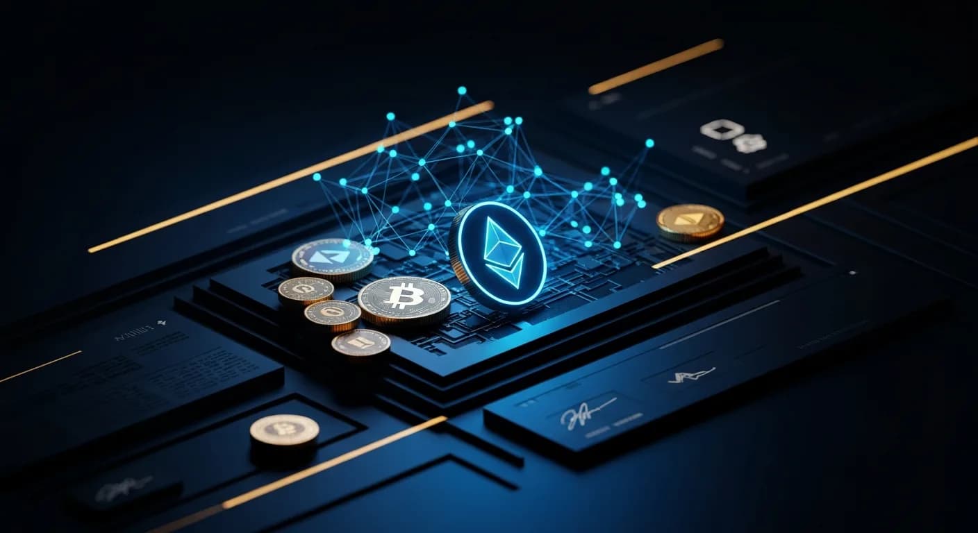 AI-generated editorial illustration for Polymarket targets $20 billion valuation as competition heats up in prediction market sector