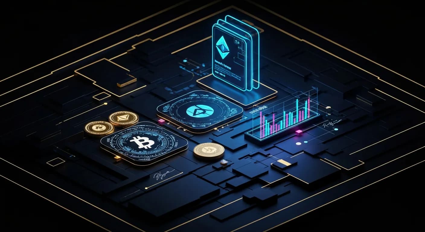 AI-generated editorial illustration for South Korea's oldest crypto exchange is now part of the $1 trillion Mirae Group family