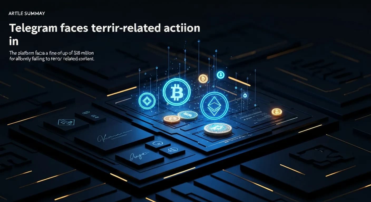 AI-generated editorial illustration for Telegram faces terror-related legal action in Australia one day after founder is charged by Russia