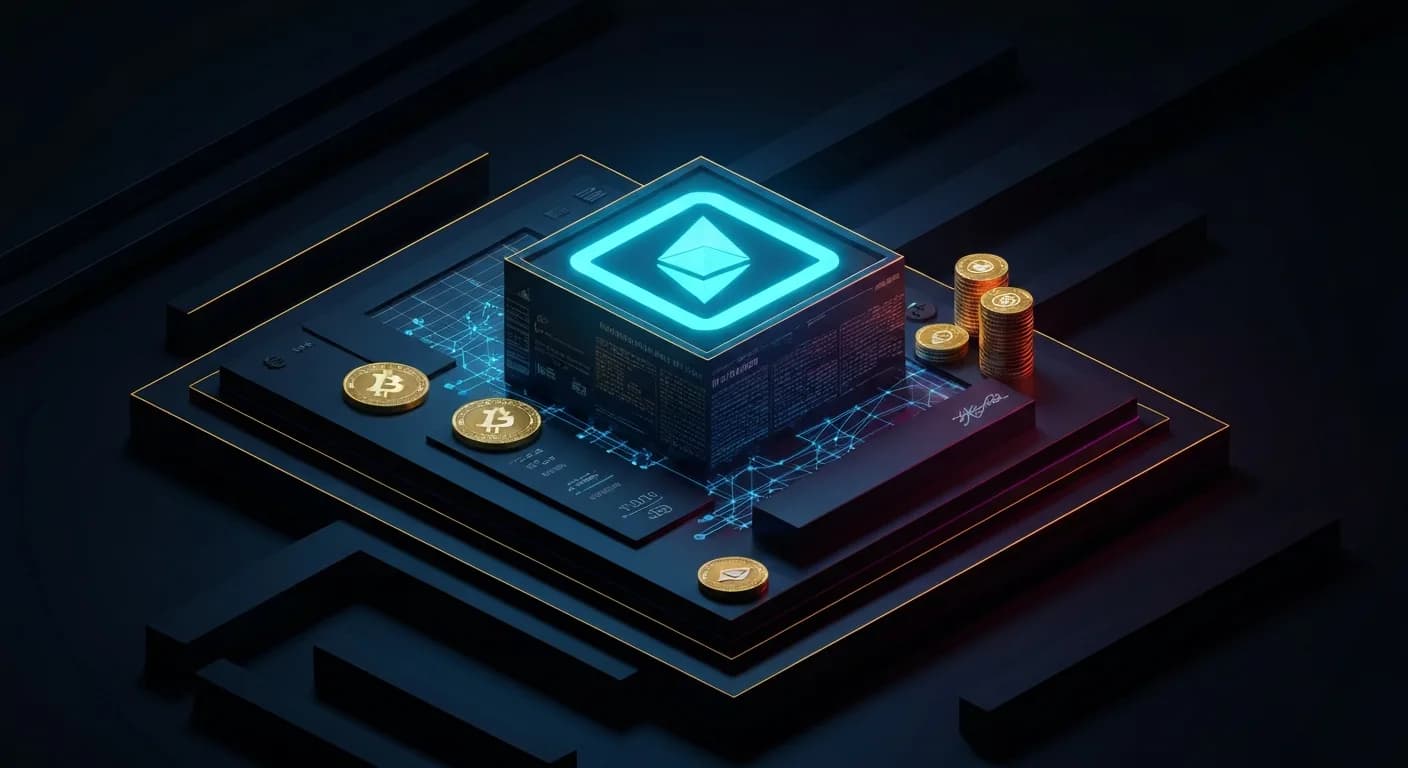 AI-generated editorial illustration for Tether Gold recognized as Accepted Spot Commodity in Abu Dhabi financial center The recognition allows regulated firms in Abu Dhabi Global Market to offer services involving Tether Gold as tokenized commodities gain broader adoption.