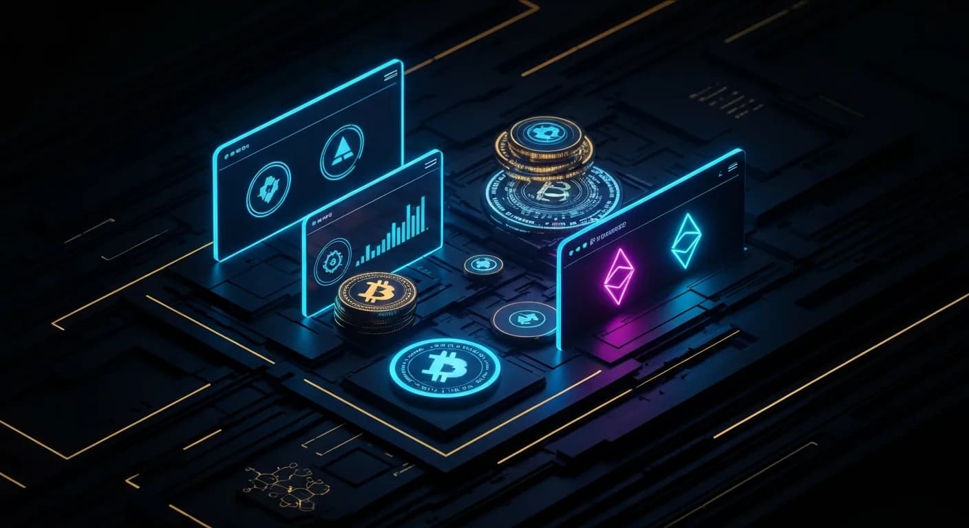 AI-generated editorial illustration for The stablecoin yield clash that won't go away has banks, crypto battling over tradition