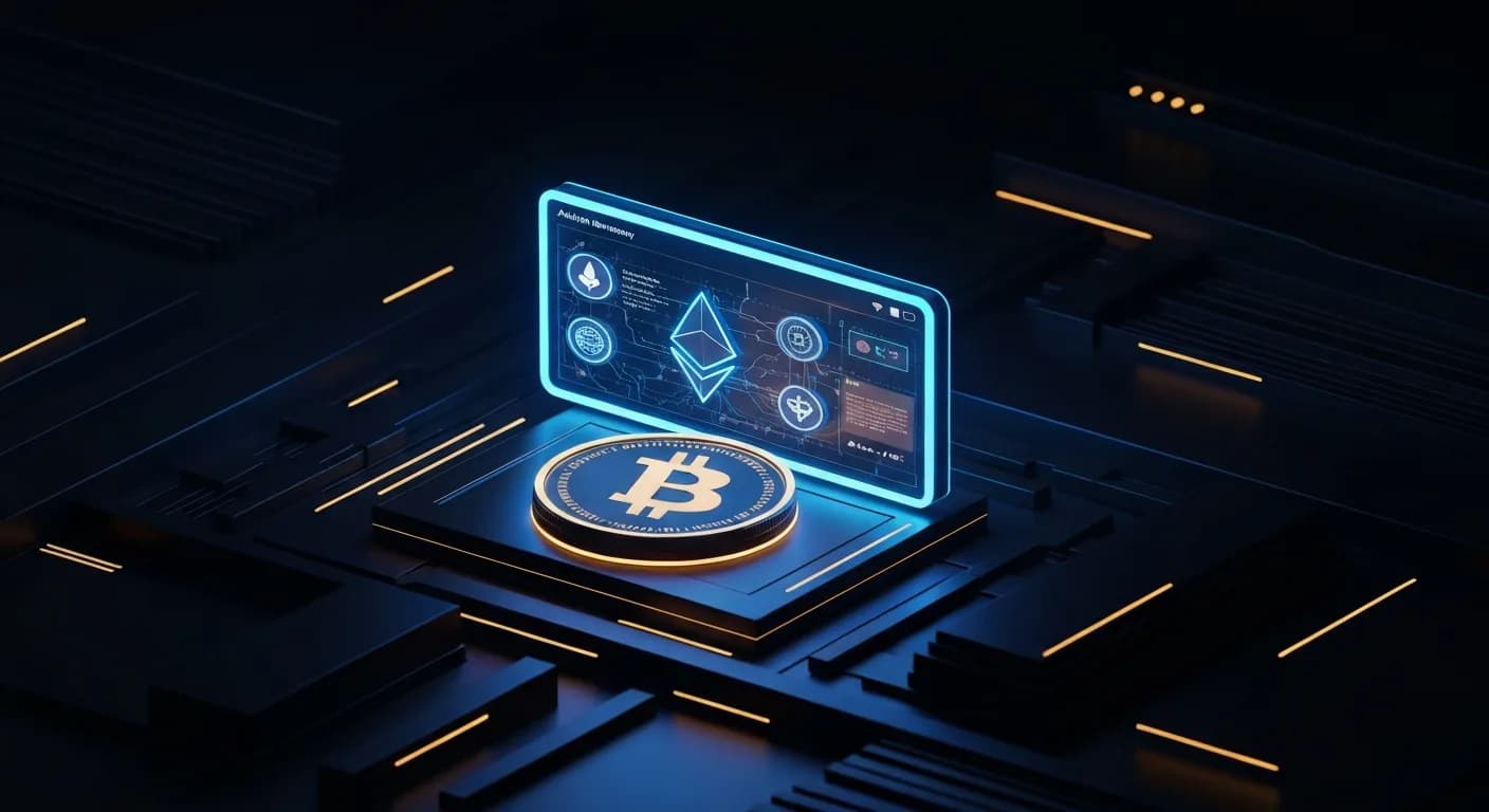 AI-generated editorial illustration for Trump-Backed American Bitcoin director Justin Mateen buys nearly $2 million of ABTC stock