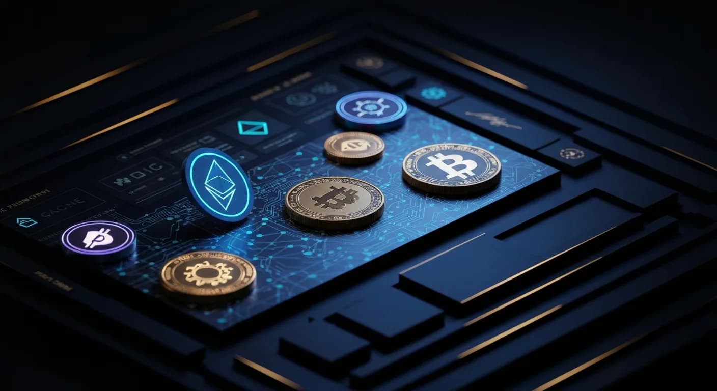 AI-generated editorial illustration for Trump Media pulls back from crypto, scraps Crypto.com's CRO token treasury deal