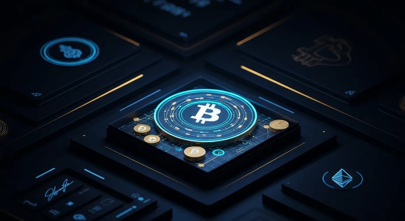 AI-generated editorial illustration for Trump Media sells another 2,628 BTC, holdings fall to 4,261 BTC