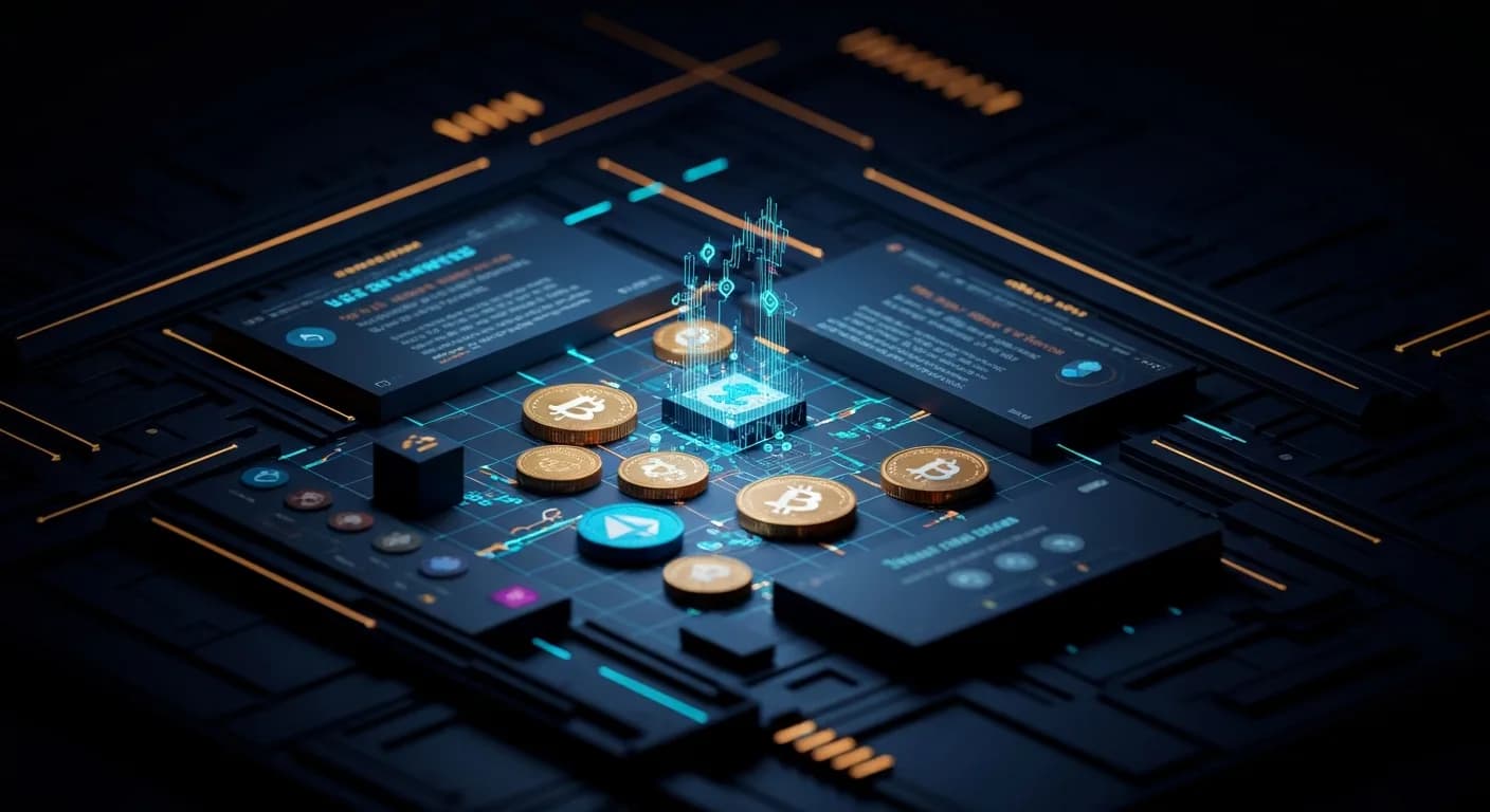 AI-generated editorial illustration for US Treasury’s OFAC sanctions 2 Iran-linked crypto exchanges