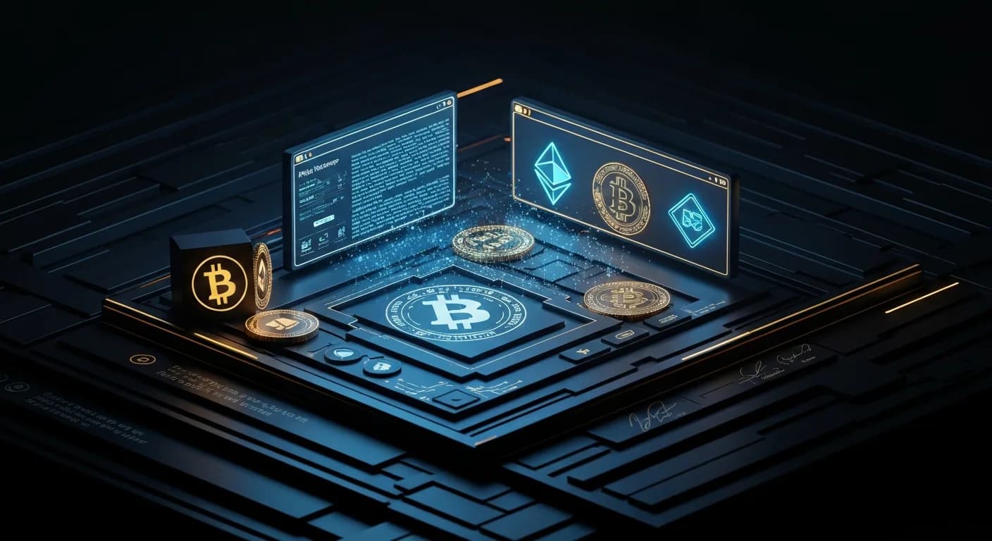AI-generated editorial illustration for Wells Fargo joins JPMorgan and Citi in the race to tokenize Wall Street’s settlement rails