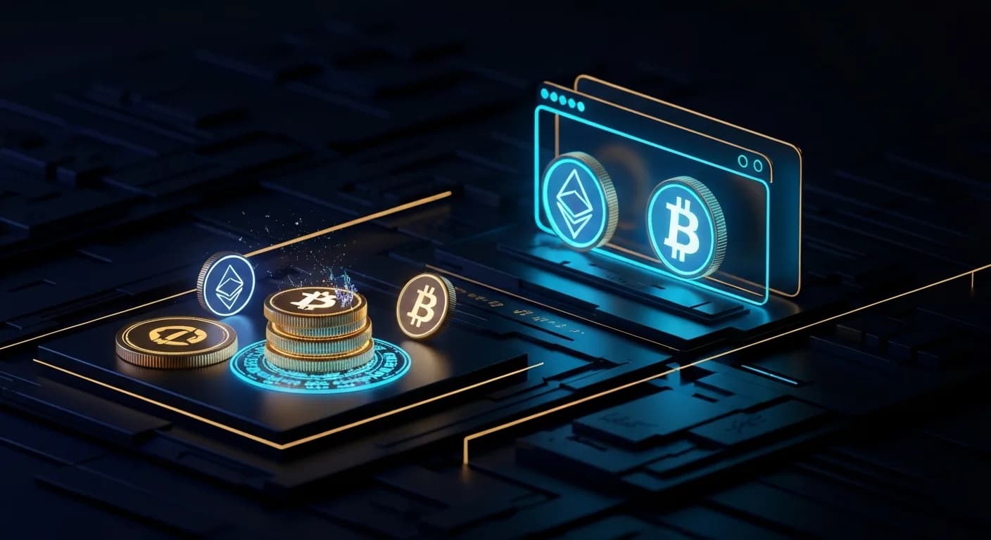 AI-generated editorial illustration for XRP is getting left behind in the crypto bounce even as ETFs keep attracting investor money